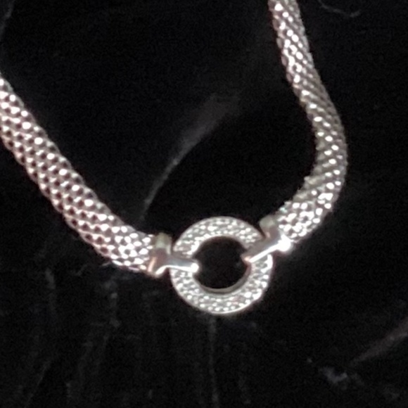 NWT Diamond Mesh Circle Bracelet in Sterling Silver - Picture 3 of 6